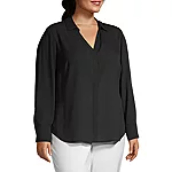 Liz Claiborne Womens Long Sleeve Blouse Large - Picture 1 of 4